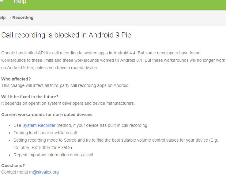 Call Recorder - SKVALEX (Pie Update) | Android Central