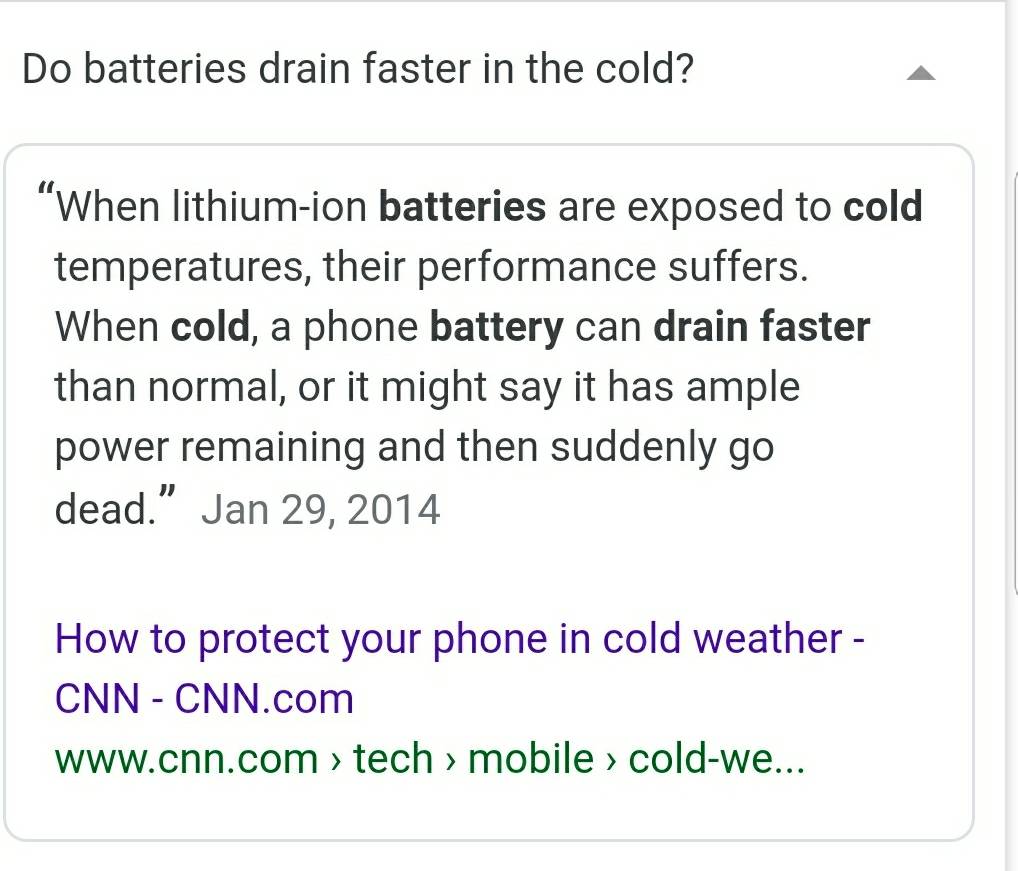 Cold weather and battery indicator | Android Central